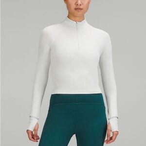 lululemon athletica White Long Sleeve Half-Zip Top